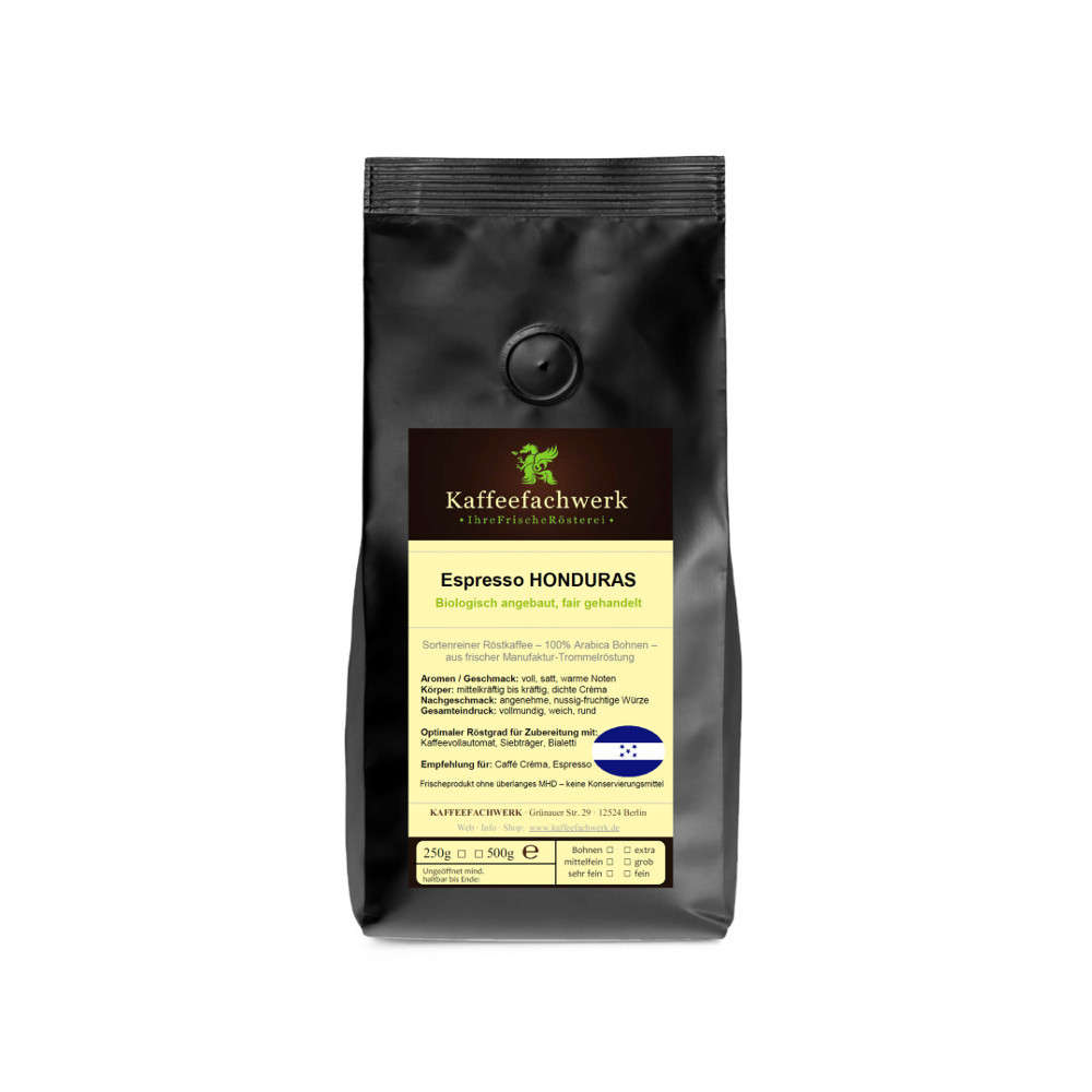 Espresso Honduras Arabica aus Bio Anbau