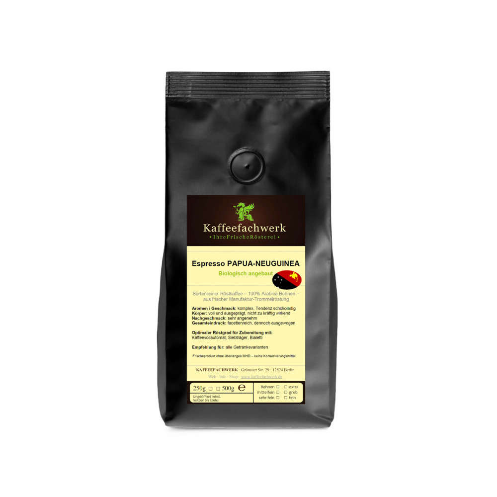 Espresso Papua Neuguinea aus Bio Anbau