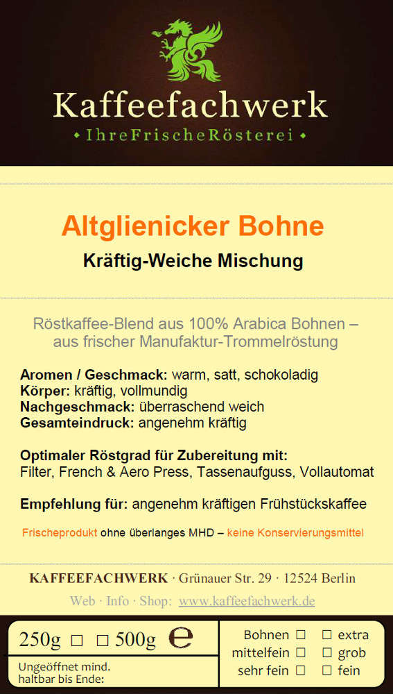 Altglienicker Bohne Arabica Kaffee-Blend - Sparpaket