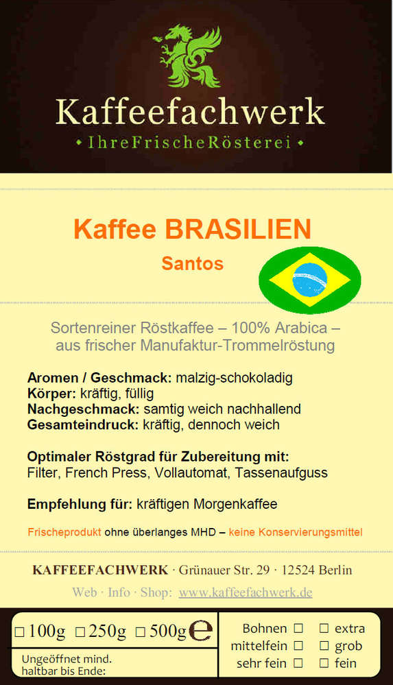 Probierpaket Kaffee nach Wahl 3x100g