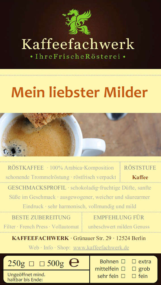 Mein liebster Milder Kaffeekomposition