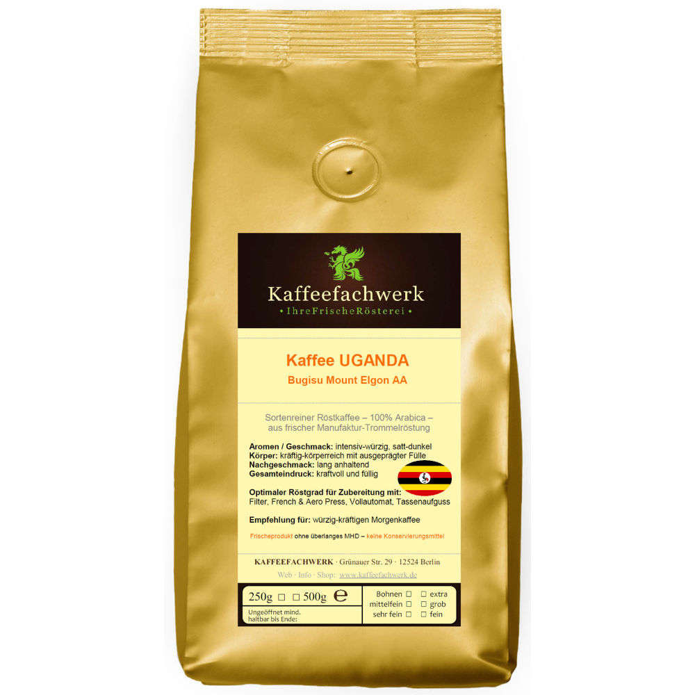 Uganda Bugisu AA Mount Elgon Arabica Kaffee