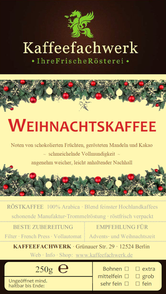 Weihnachtskaffee Kaffeegeschenk
