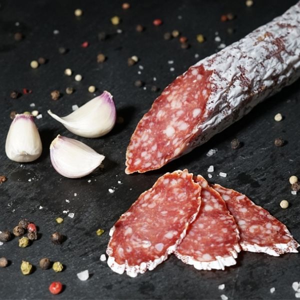 Knoblauch Salami