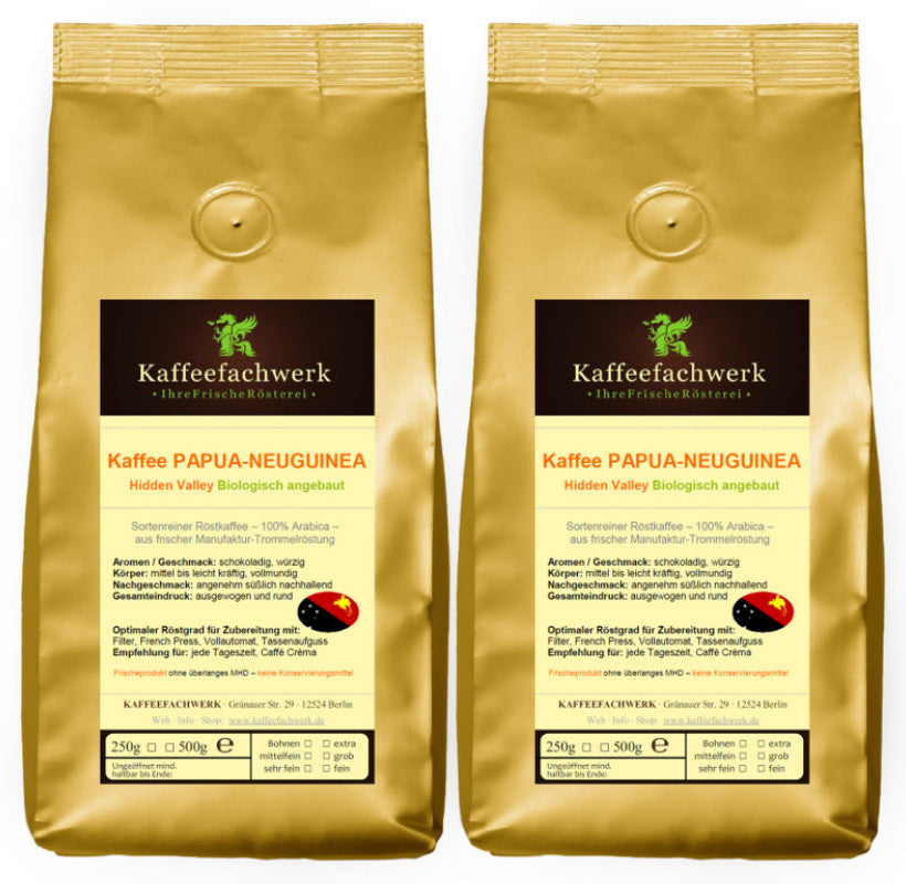Papua Neuguinea Arabica Kaffee aus Bio-Anbau