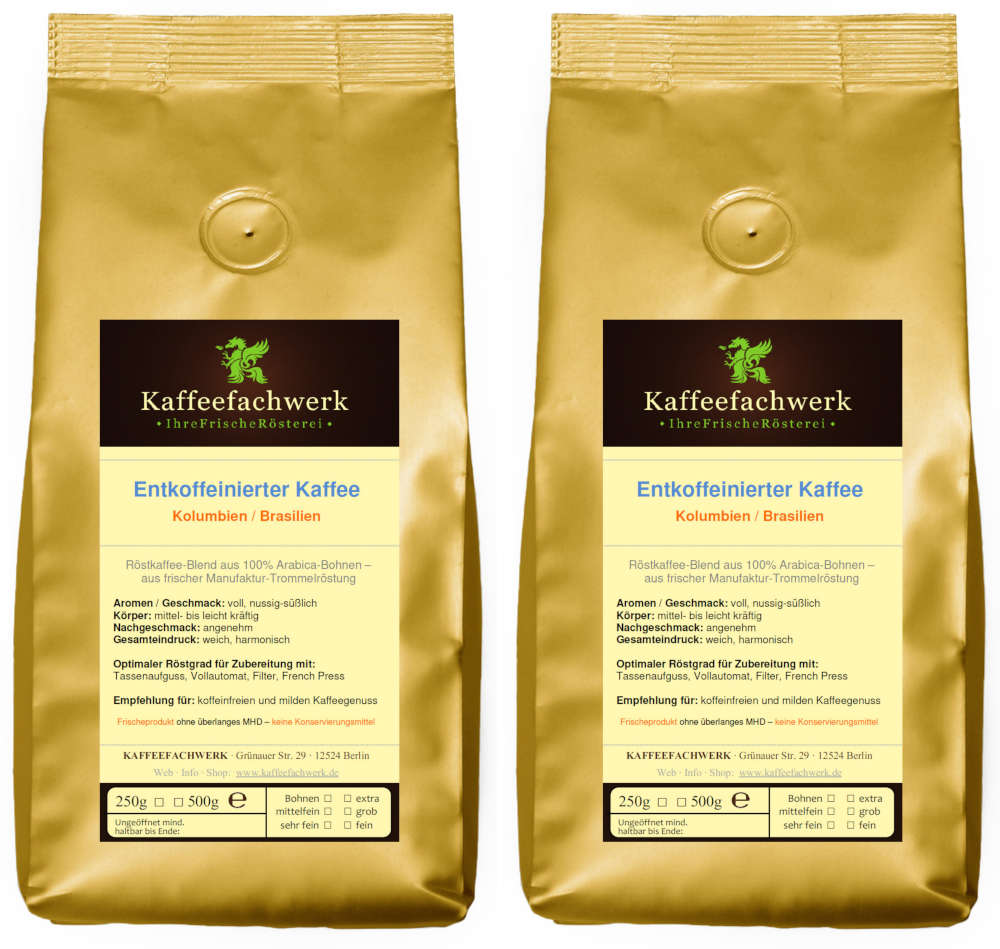 Kaffee entkoffeiniert koffeinfrei