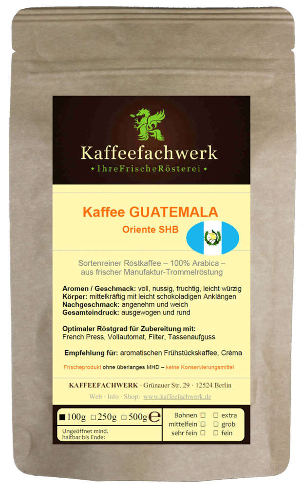 Single Origin Kaffee 100g nach Wahl