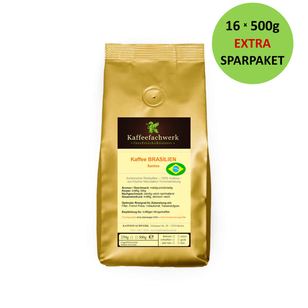 Brasilien Santos Arabica Kaffee - Sparpaket