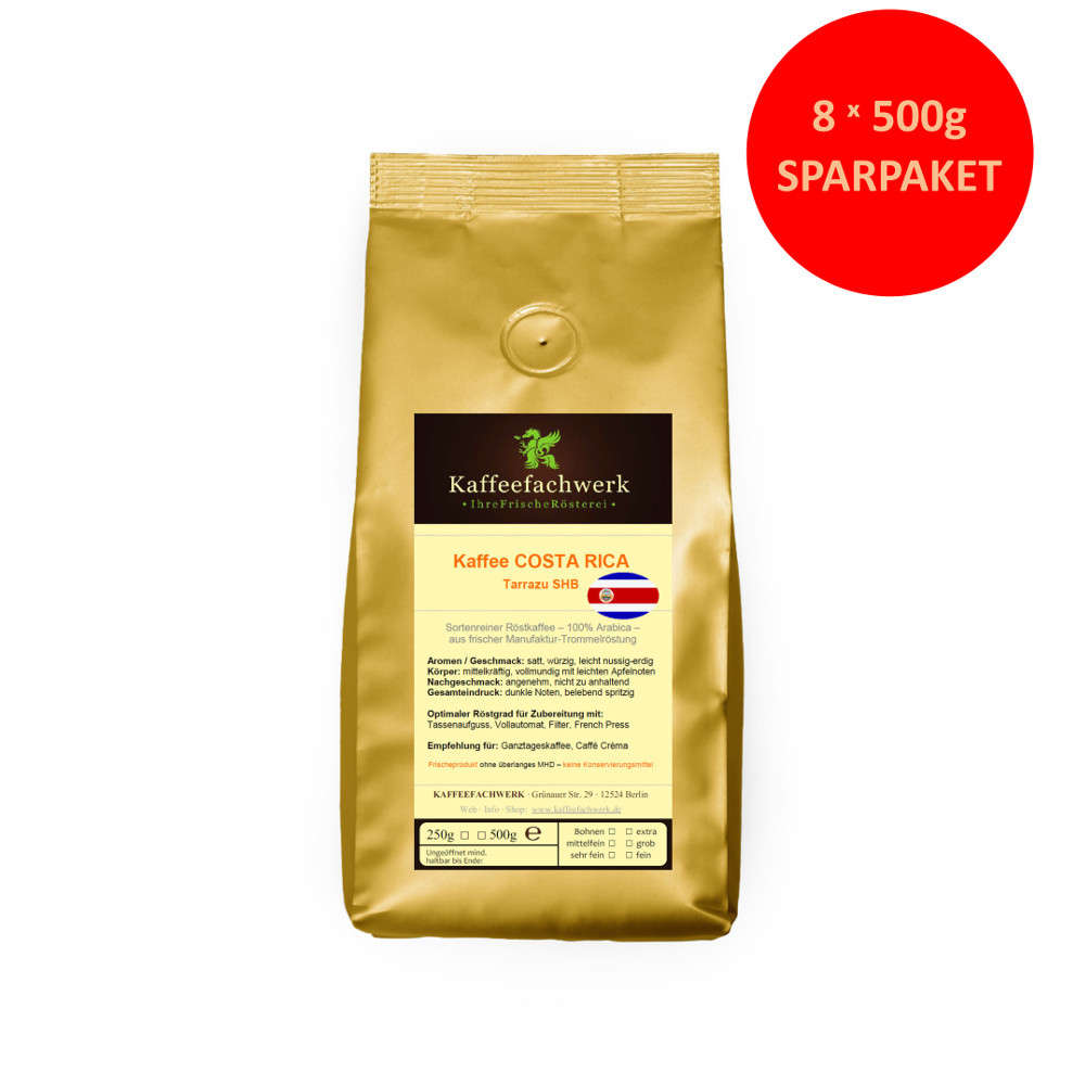 Costa Rica Tarrazu SHB Arabica Kaffee - Sparpaket