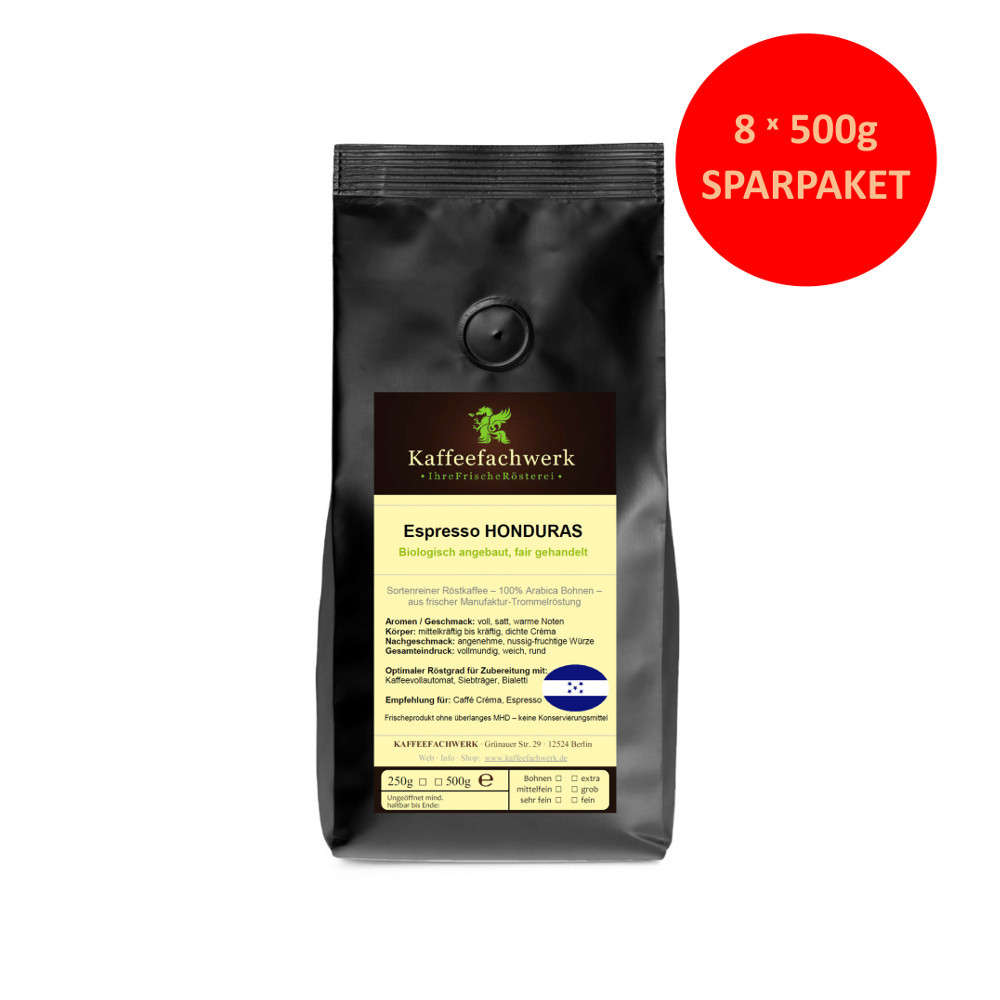 Espresso Honduras aus Bio-Anbau - Sparpaket