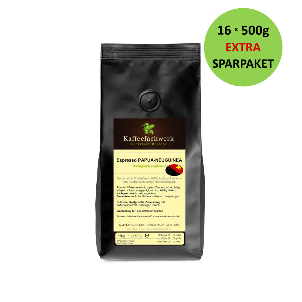 Espresso Papua-Neuguinea aus Bio Anbau - Sparpaket