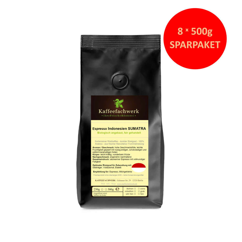 Espresso Sumatra aus Bio-Anbau - Sparpaket