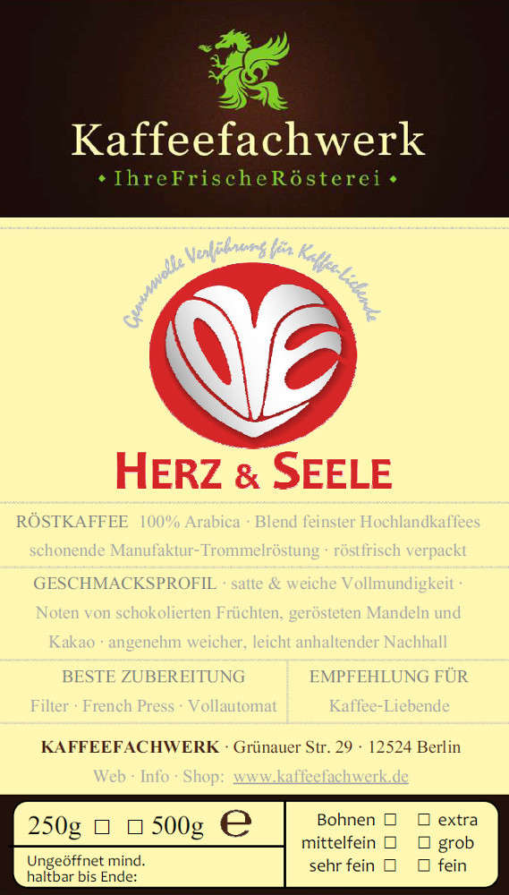 Herz & Seele Arabica Kaffeekomposition