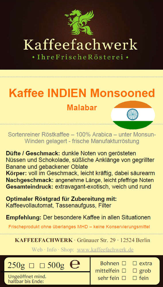 Monsunkaffee Indien Monsooned Malabar - Sparpaket