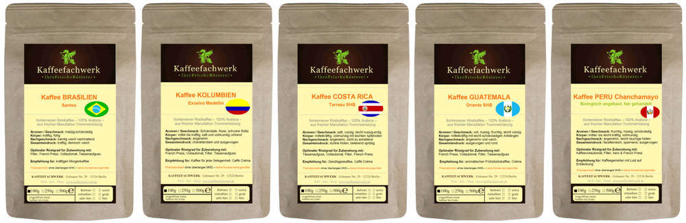 Probierpaket Lateinamerika Kaffee