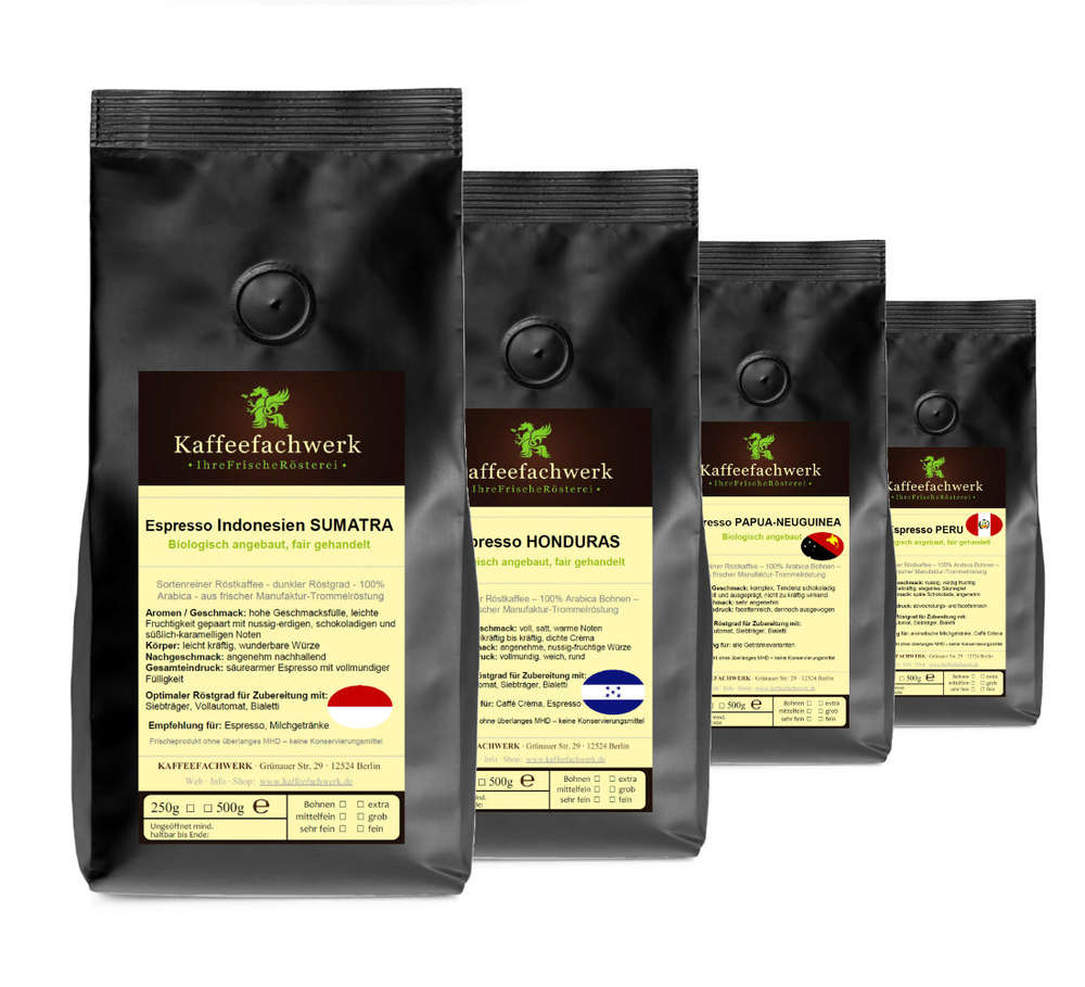 Probierpaket Espresso aus Bio-Anbau Organic