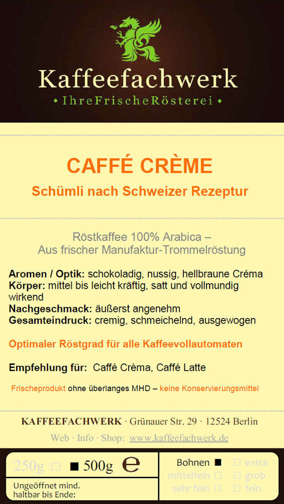 Caffe Crema Schümli nach Schweizer Rezeptur - Sparpaket