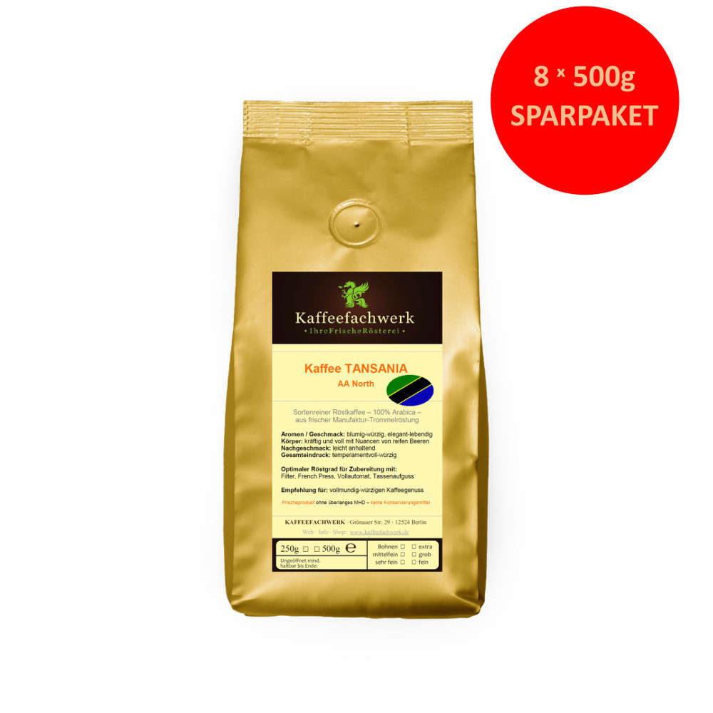 Tansania AA North Arabica Kaffee - Sparpaket