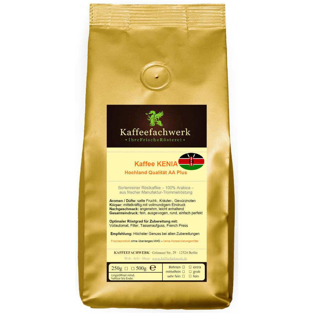 Kenia AA Plus Arabica Hochland Kaffee