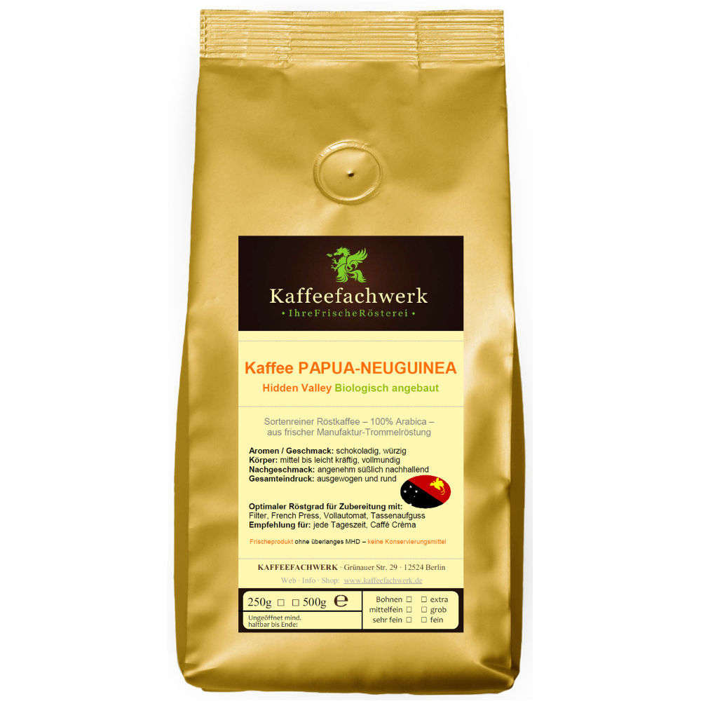 Papua Neuguinea Arabica Kaffee aus Bio-Anbau