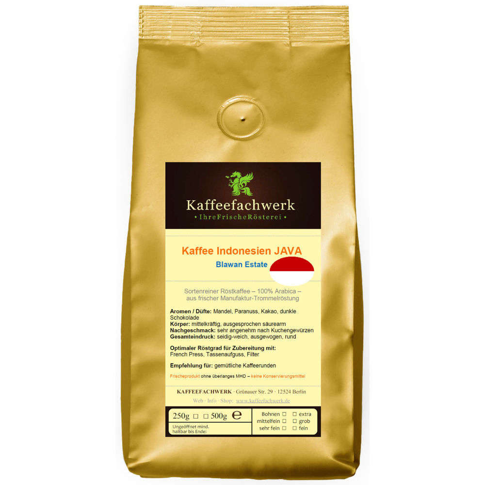 Indonesien Java Blawan Estate Arabica Kaffee