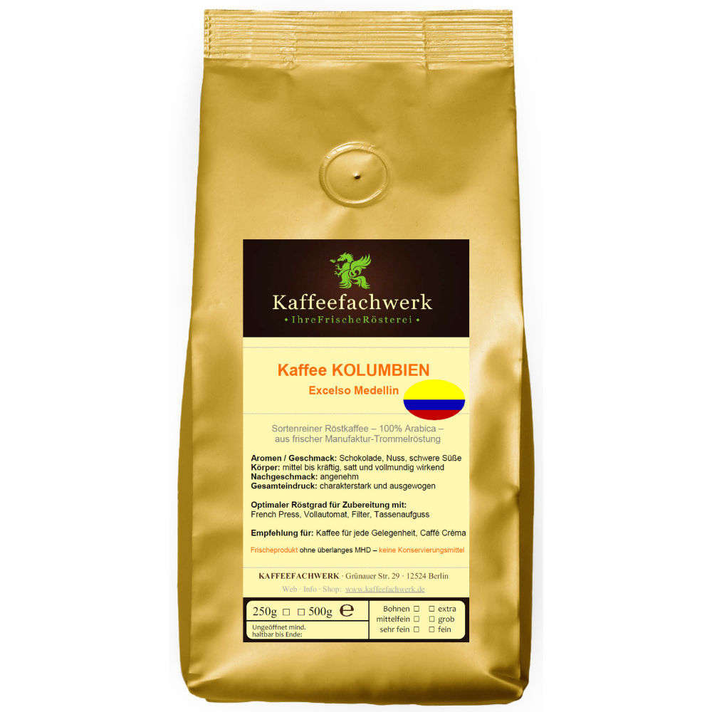 Kolumbien Excelso Medellin Arabica Kaffee